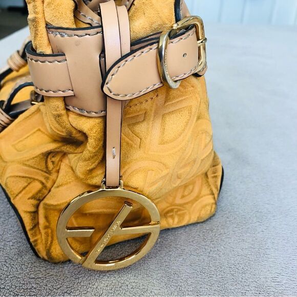 Vintage Francesco Biasia Embossed Leather Tote Bag - Picture 6 of 16